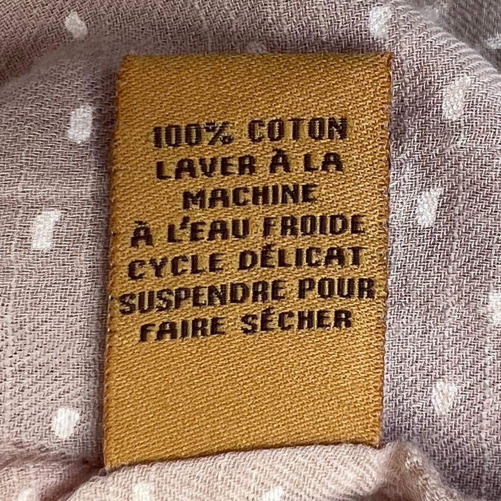 April Cornell Dress Gathered Lace Trim Dot Sleeveless Cream Tan Size S - Picture 6 of 13